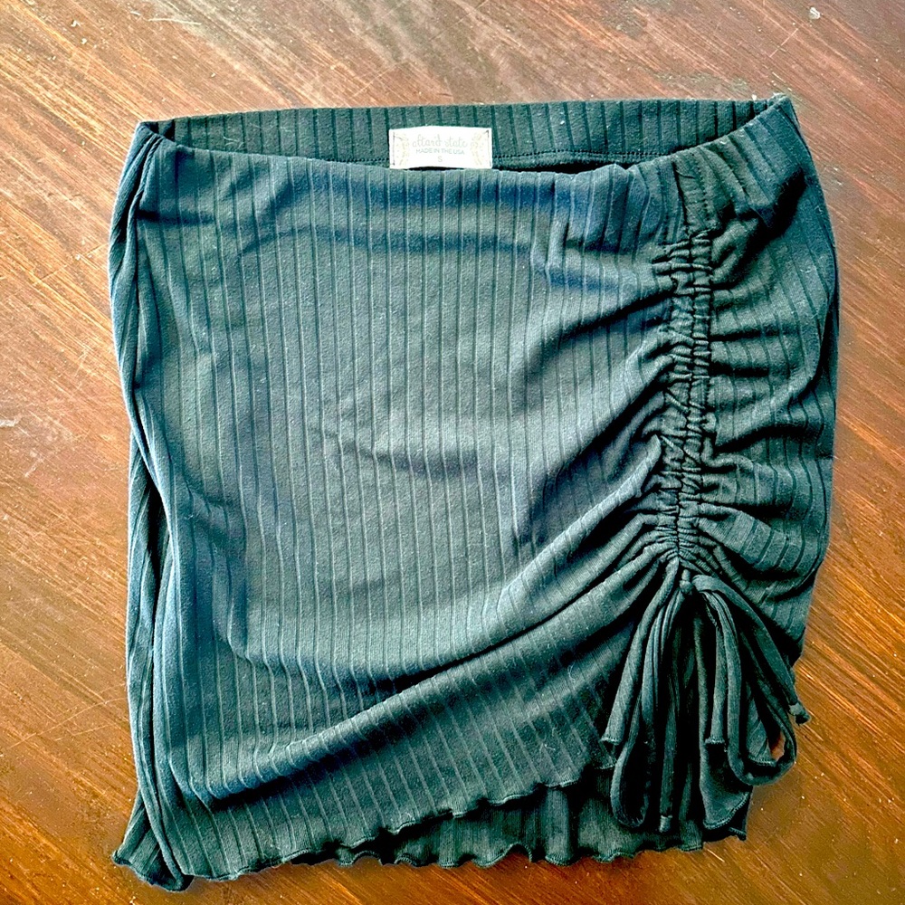 Women’s Altar’d State Ribbed Ruched Side Mini Skirt